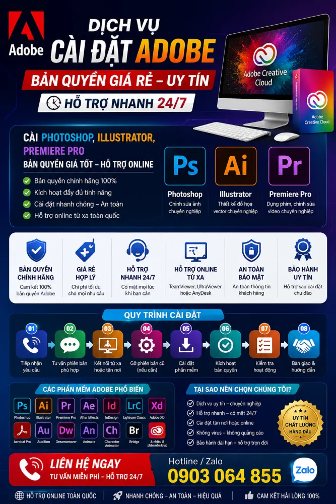 Dịch Vụ Cài Adobe Photoshop Bản Quyền Chính Hãng Giá Tốt Dịch Vụ Cài Adobe Photoshop Bản Quyền Chính Hãng Giá Tốt